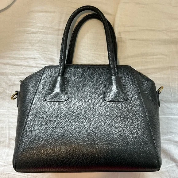 Valentino | Minimi Rock Leather Studded Satchel | Black | Top Handle Bag - Picture 2 of 8